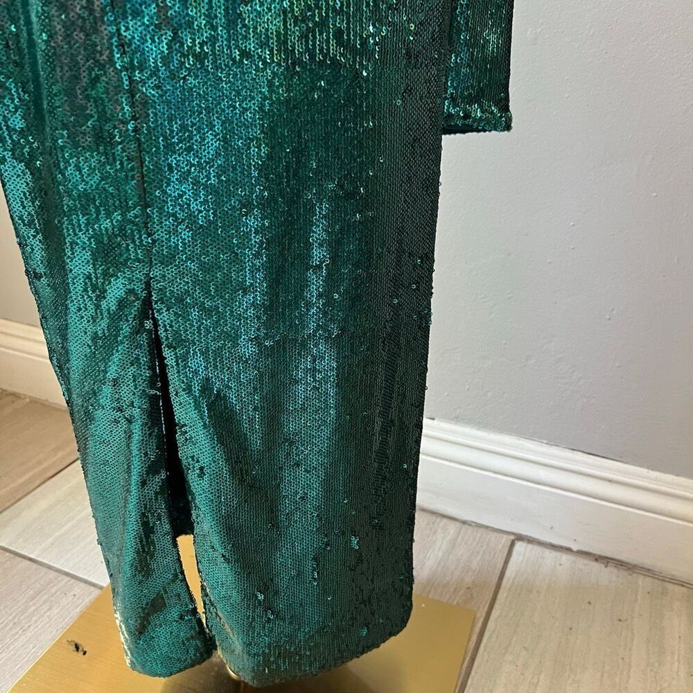 Dress the Population Natalie Dress, Style# DDR270-1233, Size medium Deep Emerald - Picture 4 of 11